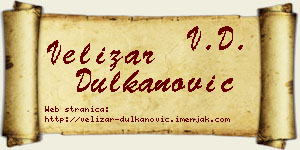 Velizar Dulkanović vizit kartica